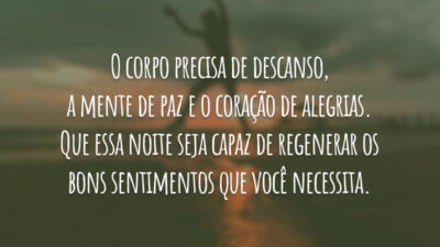 Corpo precisa de descanso