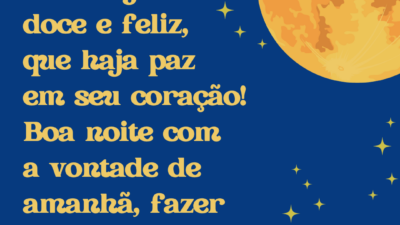 Uma noite doce e feliz