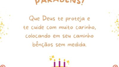 Parabéns! Que Deus te proteja e te cuide com muito carinho, colocando&hellip;