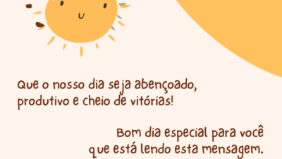 Que o nosso dia seja abençoado, produtivo e cheio de vitórias! Bom&hellip;