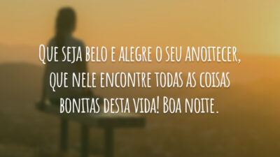 Belo e alegre anoitecer
