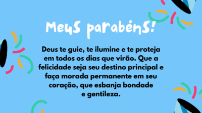 Que Deus te ilumine sempre