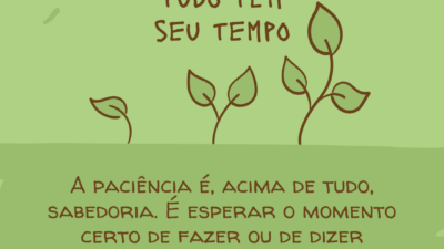 Tenha paciência, muita paciência