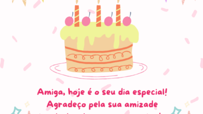 Feliz aniversário para amiga