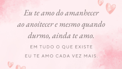Linda declaração de amor