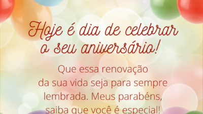 Hoje é dia de celebrar