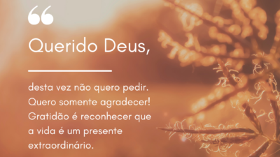 Hoje, quero somente agradecer