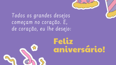 Te desejo um feliz aniversário