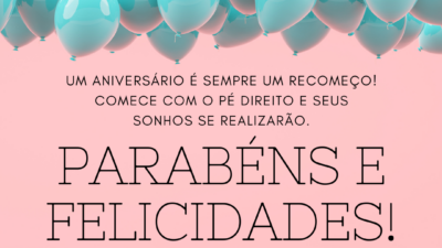 Aniversário é sempre um recomeço
