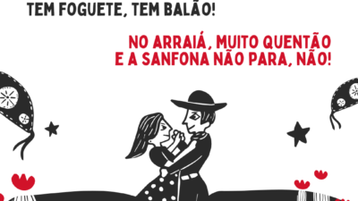 Em toda festa de São João, tem foguete, tem balão! No arraiá, muito quentão e a sanfona não para, não!