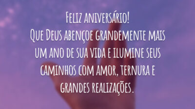Feliz aniversário! Que Deus abençoe grandemente mais um ano de sua vida e ilumine seus caminhos com amor, ternura e grandes realizações.