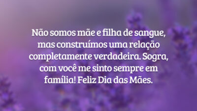 Não somos mãe e filha de sangue, mas construímos uma relação completamente verdadeira. Sogra, com você me sinto sempre em família! Feliz Dia das Mães.