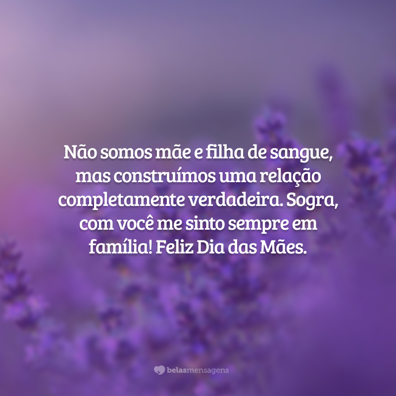 Não somos mãe e filha de sangue, mas construímos uma relação completamente verdadeira. Sogra, com você me sinto sempre em família! Feliz Dia das Mães.