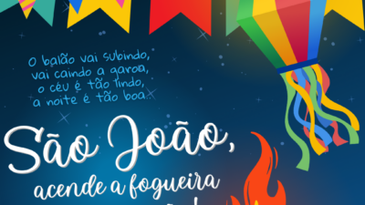 O balão vai subindo, vai caindo a garoa, o céu é tão lindo, a noite é tão boa... São João, acende a fogueira do meu coração!