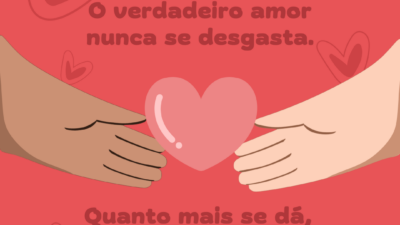 O verdadeiro amor nunca se desgasta. Quanto mais se dá, mais se&hellip;