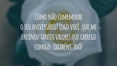 Como não comemorar o seu aniversário? Logo você, que me ensinou tantos valores que carrego comigo. Parabéns, avó!