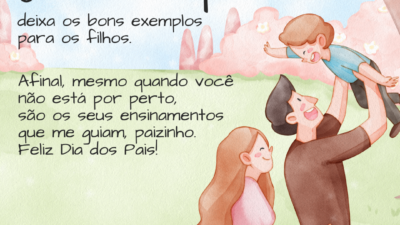 O verdadeiro pai deixa os bons exemplos para os filhos. Afinal, mesmo&hellip;