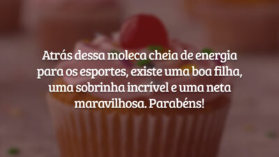 Atrás dessa moleca cheia de energia para os esportes, existe uma boa filha, uma sobrinha incrível e uma neta maravilhosa. Parabéns!