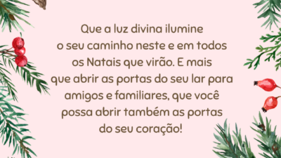 Que a luz divina ilumine o seu caminho