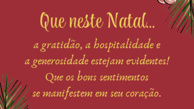 Muita gratidão e generosidade!
