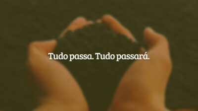 Tudo passa. Tudo passará.